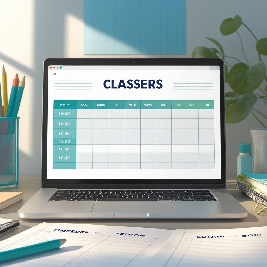 Weekly Class Schedule Template - Image 2